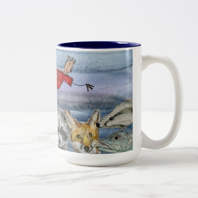 Mug (#1): Joanna Flying Over Animals (Droit)