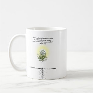 Mug 1 Pierre 5:10 Mugue de verset de la Bible chrétien
