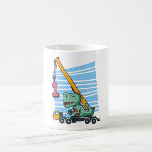 Mug 1er anniversaire 1 an Grue mobile Dinosaure