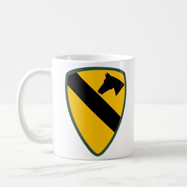 Mug 1ère division de cavalerie Patch États-Unis (Gauche)
