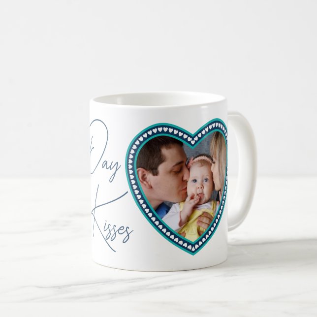 Mug 1ère Fête du Père, Amour & Baisers (Devant droit)