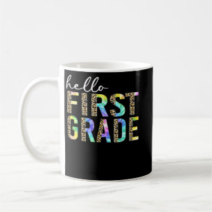 Mug 1st Grade Tee-shirt Tie Dye Leopard Hello Fir