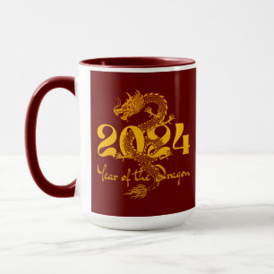 Mug 2024 Année du Nouvel An chinois du Dragon