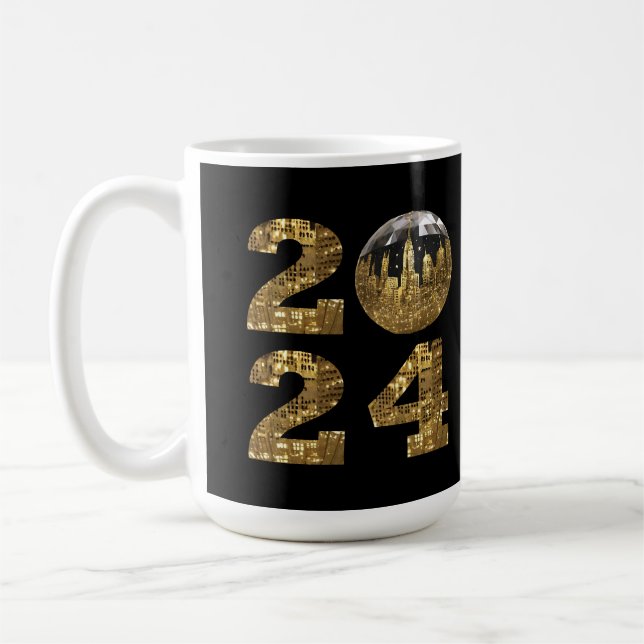 Mug 2024-Nouvel An-Ball-NYC Or- (Gauche)