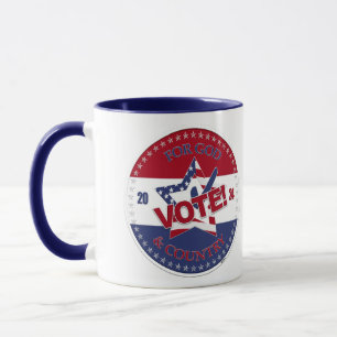 Mug 2024 Pour Dieu et la Patrie VOTE ! Coche étoile
