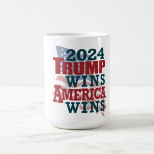 Mug 2024 Trump gagne - l'Amérique gagne