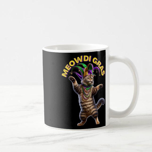 Mug 2025 Matching Mens Womans Funny Meowdi Gras Chat M (Droite)