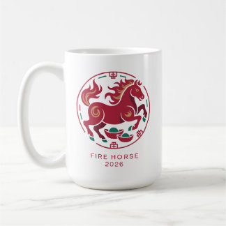 Mug 2026 Année du Cheval de Feu Chance du Zodiaque Chi