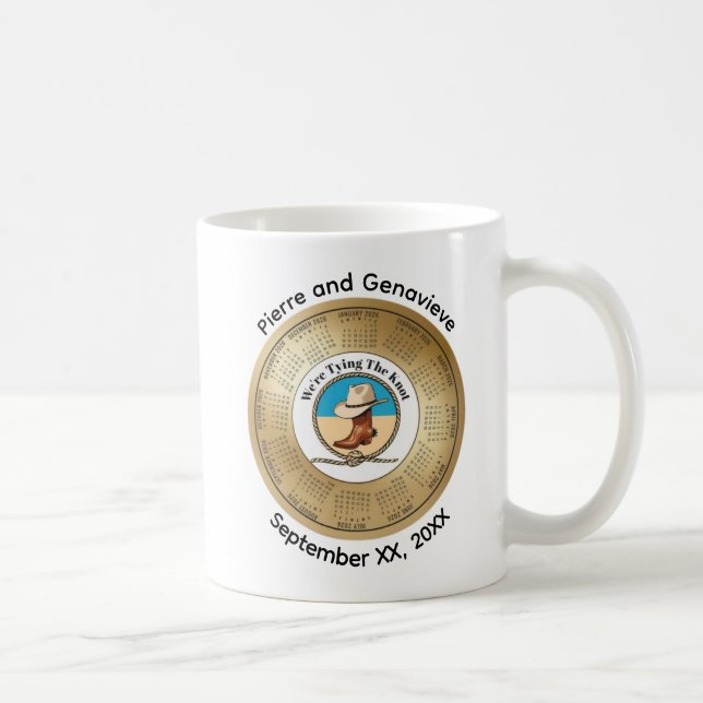 Mug 2026 Calendar We're Tying The Knot Coffee (Droite)