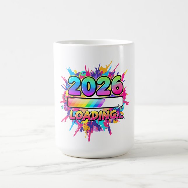 Mug 2026 Loading... Progress Bar Sticker (Centre)