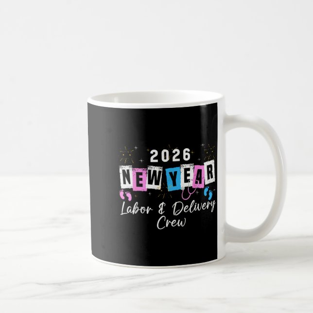 Mug 2026 New Year Labor And Delivery Nurse Fireworks E (Droite)