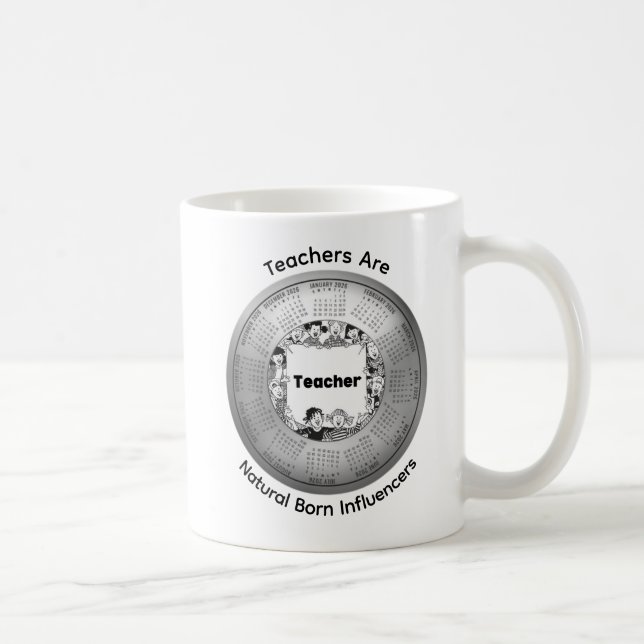 Mug 2026 Teachers Are Natural Born Influencers Coffee  (Droite)