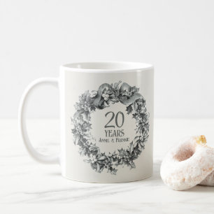 Mug 20e anniversaire de Mariage antique vintage