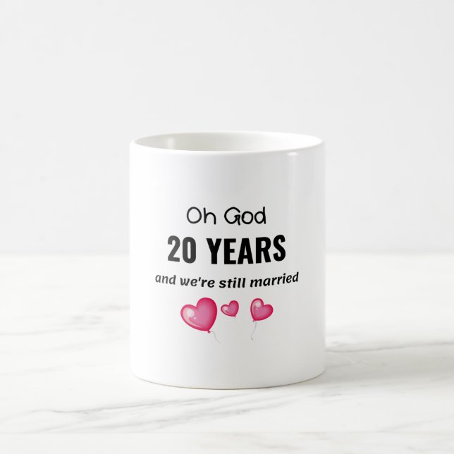 Mug 20e anniversaire de Mariage Dons à Lui ou à Lui (Centre)