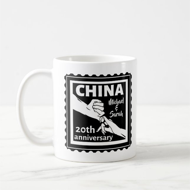 Mug 20e anniversaire de mariage traditionnel chinois (Gauche)