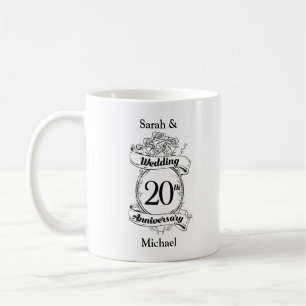 Mug 20e anniversaire des fleurs