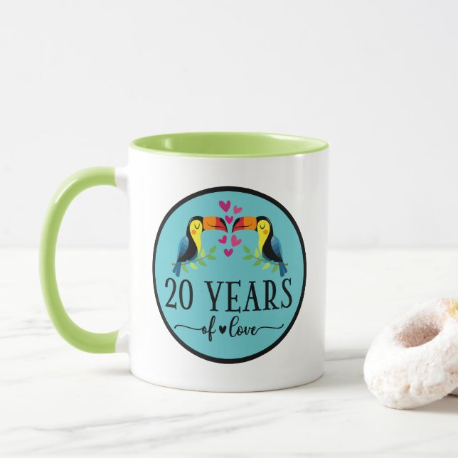 Mug 20th Anniversary 20 Years Together (Avec donut)