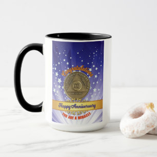 Mug 21 ans de sobriété - Vous êtes un miracle Nom/Anné