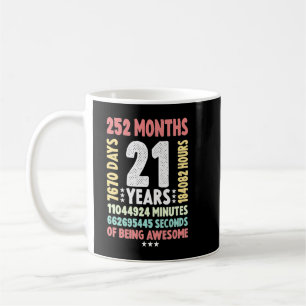Mug 21e anniversaire 21 ans Vintage Retro 21 ans