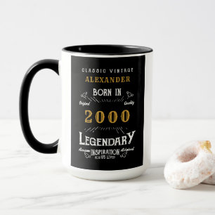 Mug 21e anniversaire Né en 2000 Légende Personnalisé