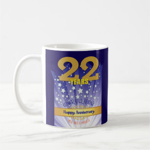Mug 22e anniversaire de rétablissement personnalisé ch