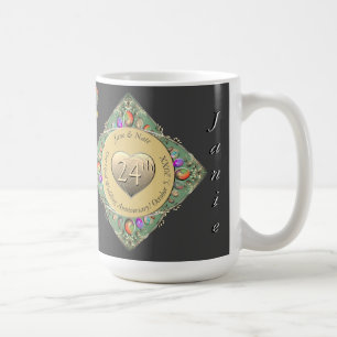 Mug 24e anniversaire du Mariage OpalServiette