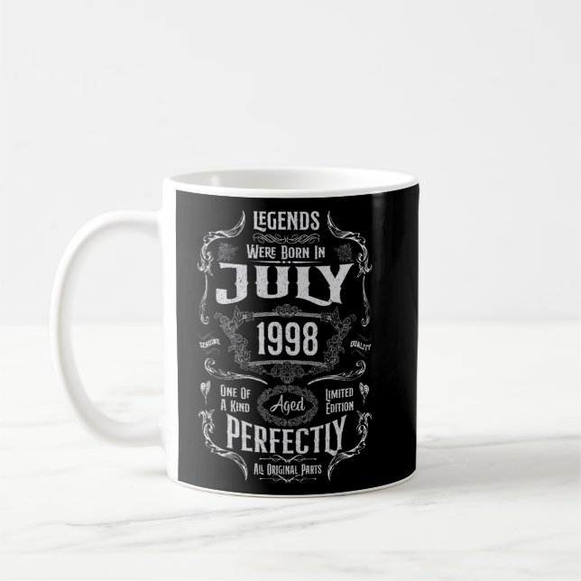 Mug 24e Anniversaire Légendes Sont Nées En Juillet 199 (Gauche)