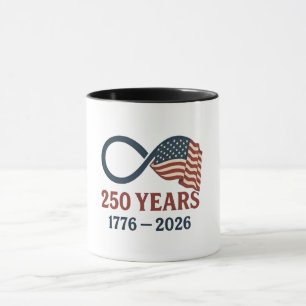 Mug 250 Anniversaire 1776-2026 USA Patriotique
