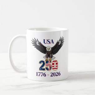 Mug 250 ans USA Aigle chauve Anniversaire du 4 juillet