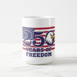 Mug 250e anniversaire de l'aigle de la liberté du drap