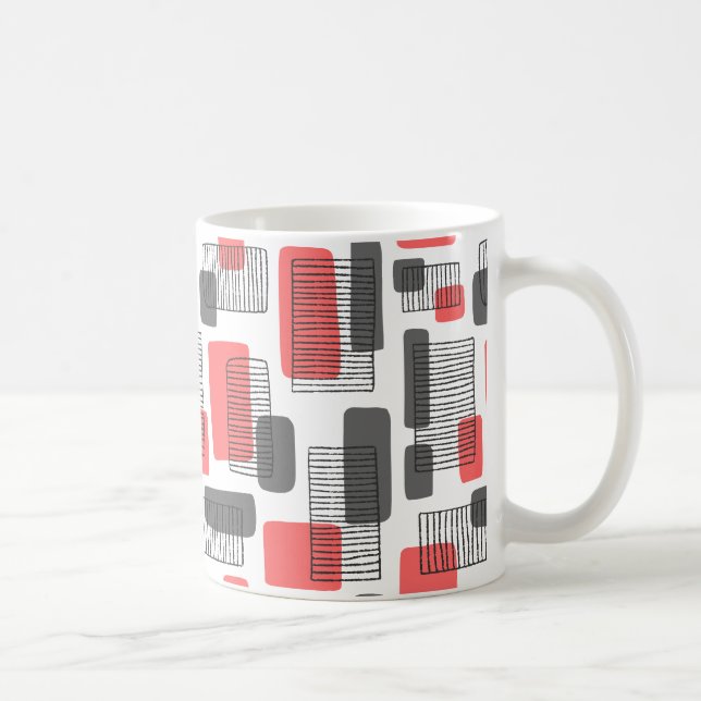 Mug 251215 - Rose et gris tropicaux (Droite)