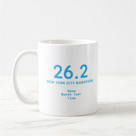 Mug 26.2 Coureur de marathon bleu personnalisé