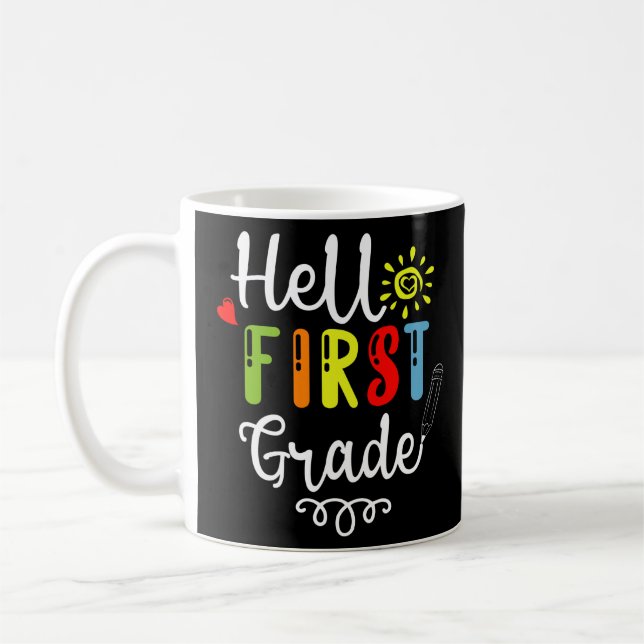 Mug 2/2- Bonjour Chemise de première année, Étudiants  (Gauche)