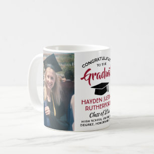 Mug 2 Félicitations à la Graduation Photo Moderne Roug