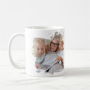 Mug 2 modèle de cadre de gribouillage photo personnali