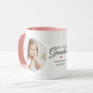 Mug 2-Photo Aimez-Vous Grand-Mère/Grand-Mère/Nana