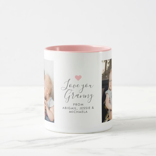 Mug 2-Photo moderne "Love you Granny" (Centre)