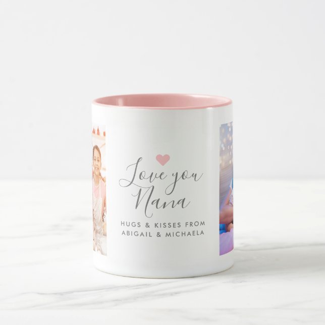 Mug 2-Photo moderne "Love you Nana" (Centre)