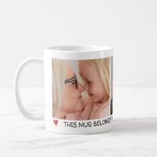 Mug 2 Photos Coeurs rouges Meilleur Grand-Mère Jamais