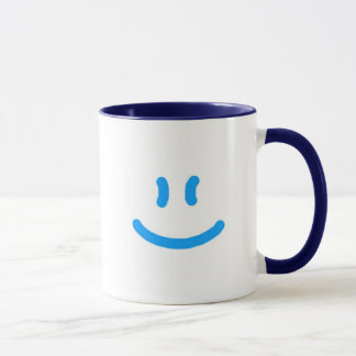 Mug 2-Sided plus heureux/Sourire-Bleu