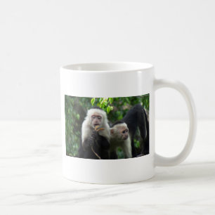 Mug 2 singes blancs de capucin de visage