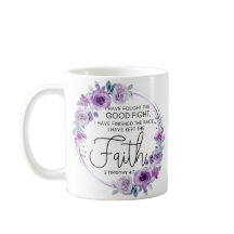 2 Timothée 4:7 J'ai gardé la foi Florale pourpre