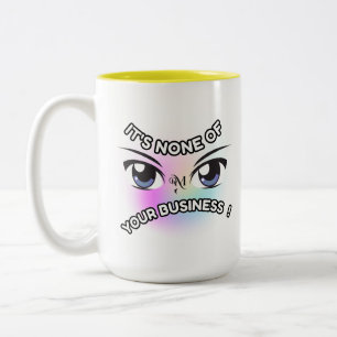 Mug 2 tonalités 15oz : Aucun des vôtres (jaune)
