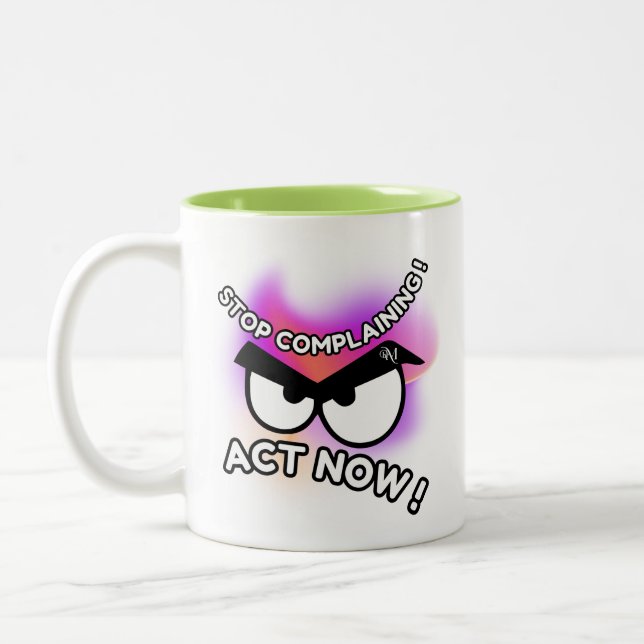 Mug 2 Tons 11oz : Agir maintenant (vert) (Gauche)