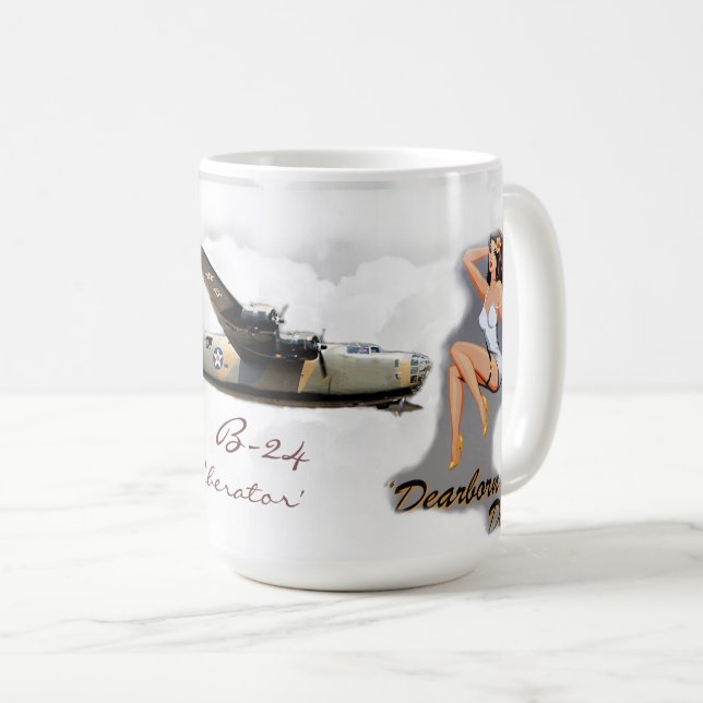 Mug 2ÈME GUERRE MONDIALE - art du nez B-24 (Devant droit)