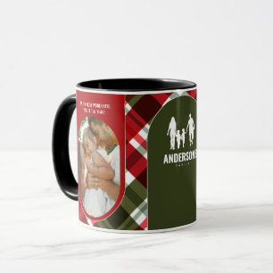 Mug 2Photo Plaid Rouge Vert Clan Stewart Tartan Person