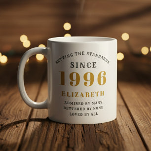Mug 30e anniversaire personnalisé 1996 Ajouter un nom