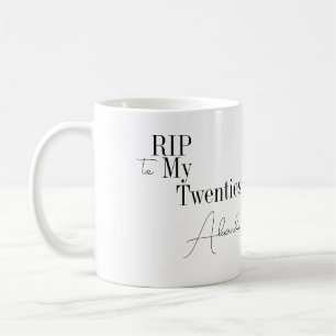 Mug 30e anniversaire RIP 20 ans Minimal noir et blanc