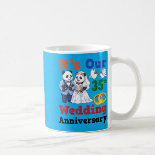 Mug 35e anniversaire de mariage Panda Couples ensemble
