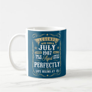 Mug 35e Anniversaire Légendes Sont Nées En Juillet 198